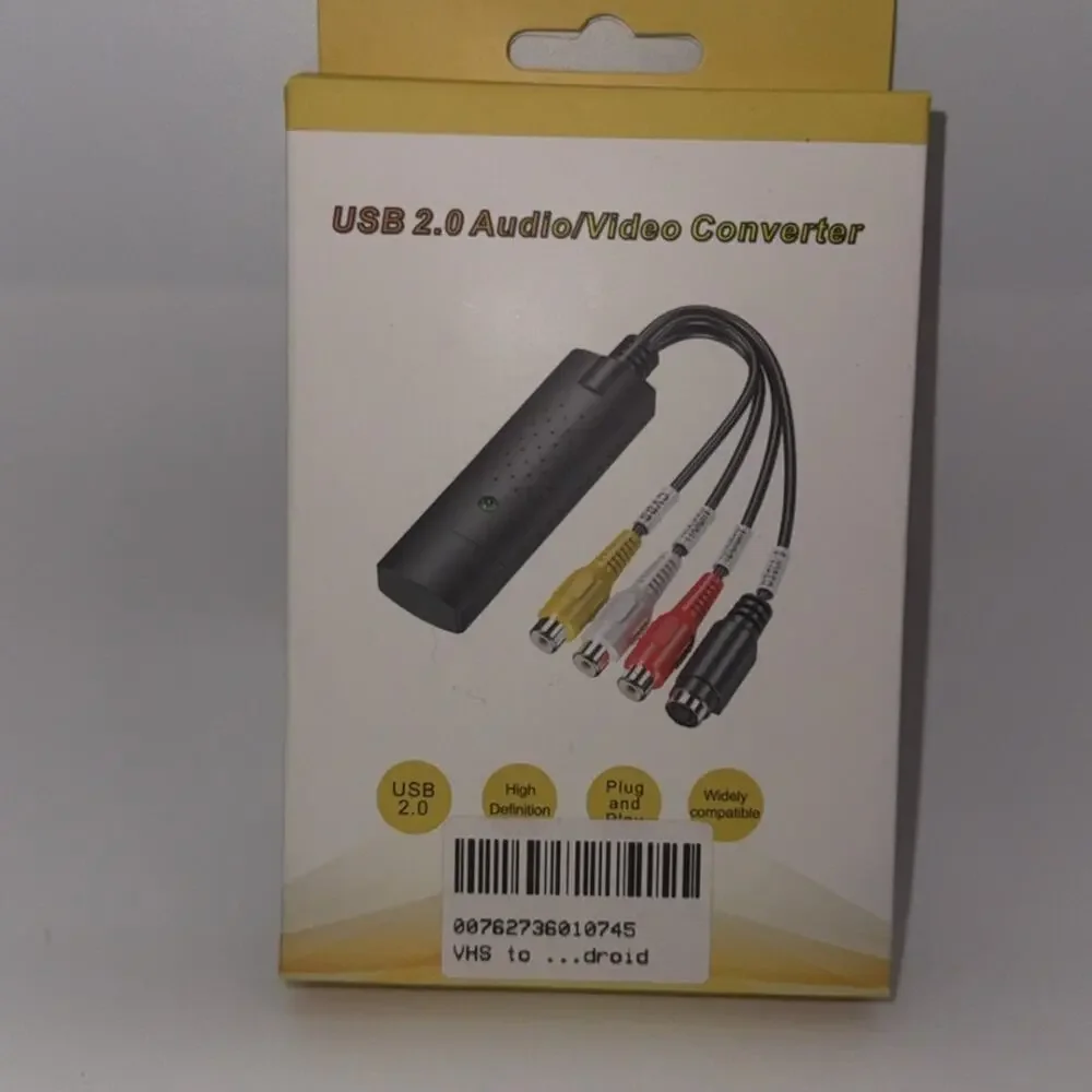 USB 2.0 VHS To DVD Converter Video Capture USB2.0 to RCA Adapter Cable